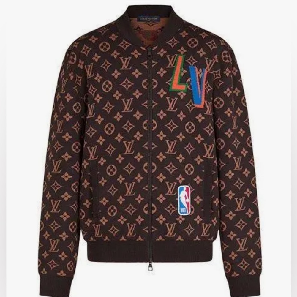 Men’s Louis Vuitton x NBA Graphic Blouson Sz M Brown/Logo
